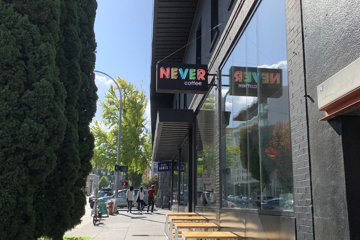 Never Coffee Shop in Portland